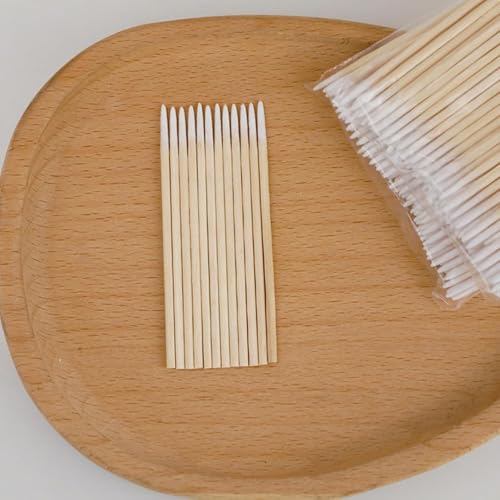 1300PCS Microblading Cotton Swabs with Wooden Sticks, Precision Pointed Tips, Bulk Pack for Makeup & Cleaning