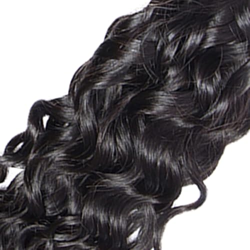 Black #1B Water Wave Human Hair Bundles 12 Inch Brazilian Virgin 50g - ZevPiul