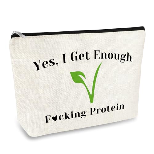 Vegetarian Lover Gift Makeup Bag - Mikela Vegan Zipper Pouch