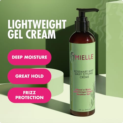 Mielle Organics Rosemary Mint Styling Cream (8 oz) – Mint, 8 Ounce
