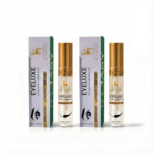 DR.TAGY Eyeluxe Lash & Brow Growth Serum 10ml - Peptide & Vitamin Infused for Fuller Eyelashes & Eyebrows, Pack of 2 (2x5ml)
