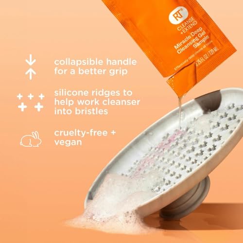 Real Techniques Miracle Brush Cleansing Palette with Gel - Deep Clean Makeup Brushes