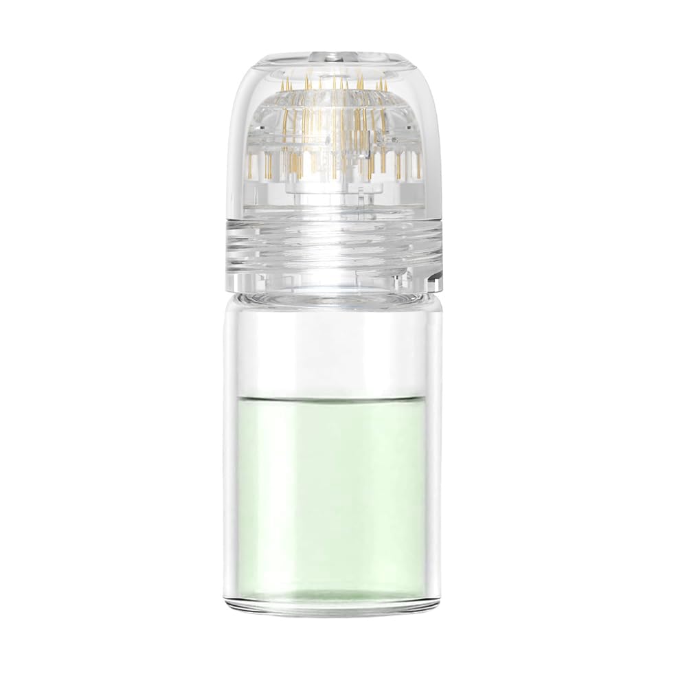 Hydra Needle Derma Stamp - 0.25mm Titanium Microneedling Roller Applicator for Serum Application