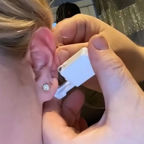 SLVIEKAE Painless Ear Piercing Gun Kit with 3mm 4mm 5mm Earrings