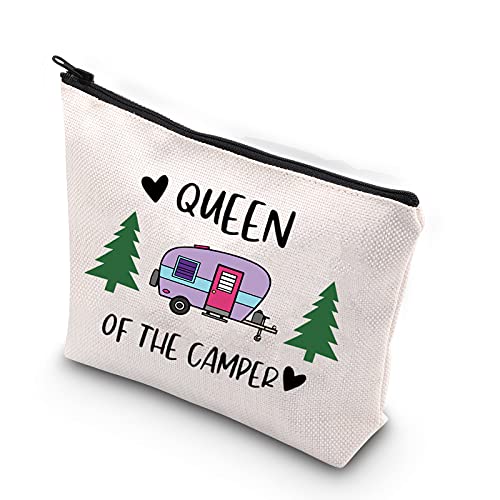 Queen Of Camper Makeup Bag - Multifunctional Zipper Pouch for Women