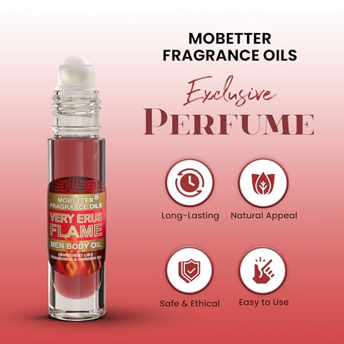 Erus Flame Fragrance Oil for Men - Alcohol-Free Roll-On Body Oil