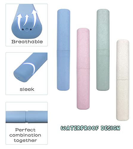 SietDESEO 4-Pack Portable Toothbrush Travel Case Set