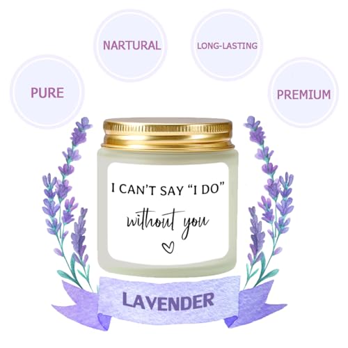 Lavender Soy Wax Candle - Bridesmaid Proposal Gift - 4oz