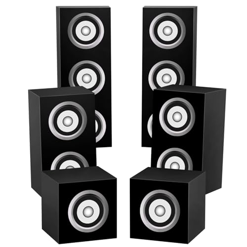 80s 90s Boombox Party Boxes - 6 Pack Retro Music Theme Favors
