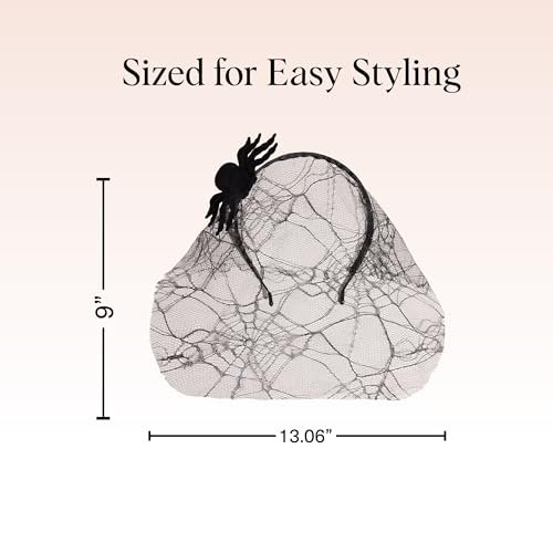 Spiderweb Veil Headband - Black Statement Hair Accessory