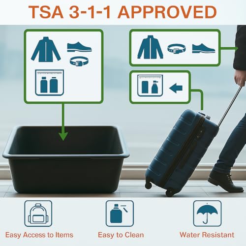 XEWEA TSA Approved Clear Travel Toiletry Bags - 2 Pack