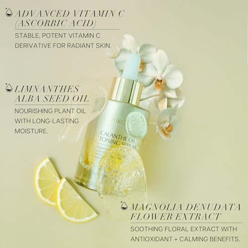 VRAIKO Calanthe Orchid Gua Sha Face Oil Serum 1 Fl Oz - Detox & Radiance