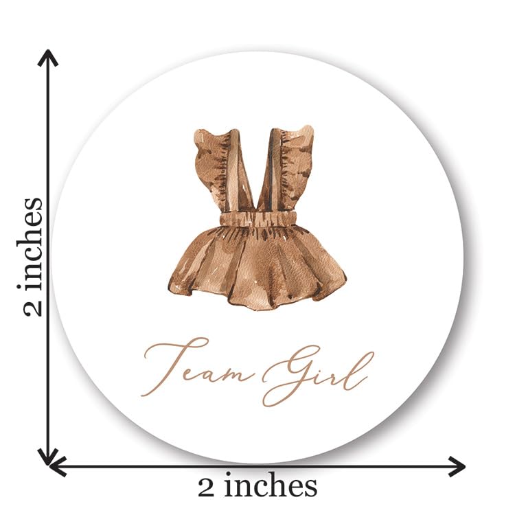 Boho Baby Gender Reveal Stickers - 40 Round Labels
