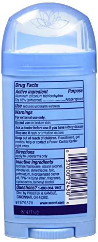 Secret Deodorant Spring Breeze Solid, 2.6 oz - Pack of 2