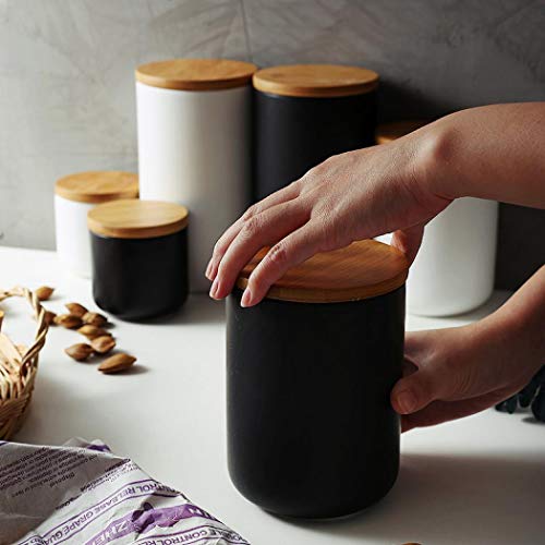 MilkyWay Ceramic Food Storage Jar with Airtight Bamboo Lid - 7.03oz