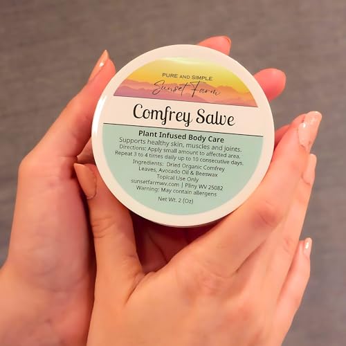 Organic Comfrey Salve – Handmade Herbal Balm for Skin Nourishment (2 oz)