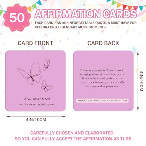 Positive Affirmation Cards for Women - 50 Inspirational Quotes