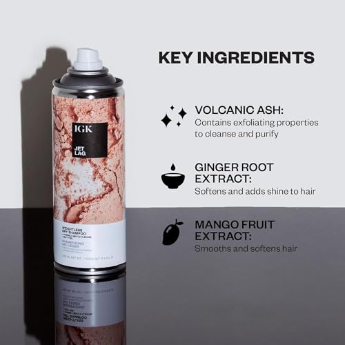 IGK Jet Lag Invisible Dry Shampoo Spray - Travel Size 2 oz