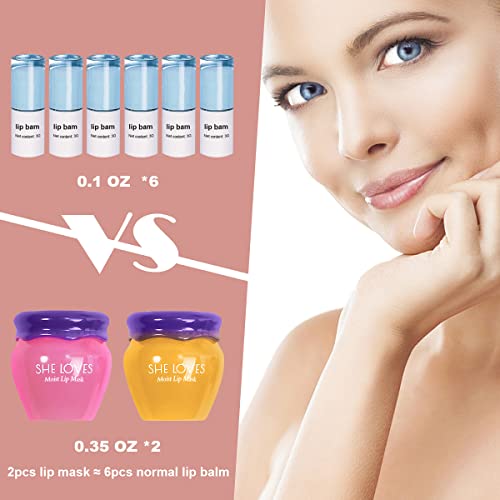 SHE LOVES Lip Mask 10g - Honey & Sakura Night & Day Repair, Reduces Lip Lines