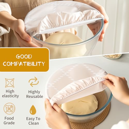 Beeswax Bowl Covers - 3 Pack Reusable Food Covers for 8-12 Inch Bowls