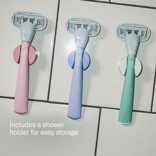 Flamingo Shaving Razor Set for Women - Rose Handle & 4 Refills