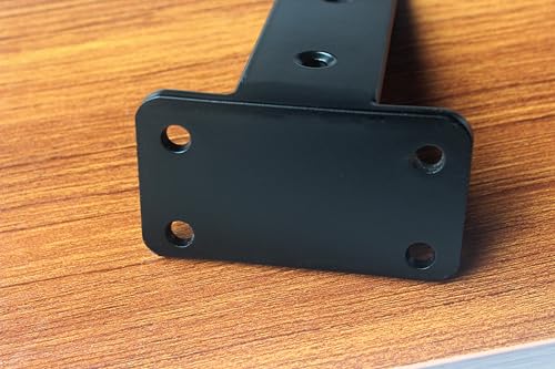 Heavy Duty 4-Inch Black L Shelf Brackets - 2 Pack for Rustic Support
