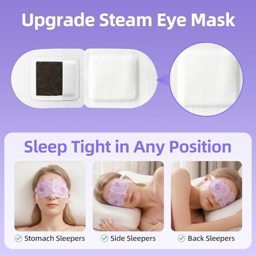 CHAOYA Self-Heating Steam Eye Mask - 16 Disposable Masks for Dry Eyes & Puffiness Relief