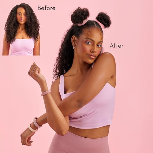 GOODY ComfortFlex Seamless Thick Black Hair Elastics - No Slip, Gentle Hold, Damage-Free Ponytail Ties for All Hair Types (8 Pack of 3)