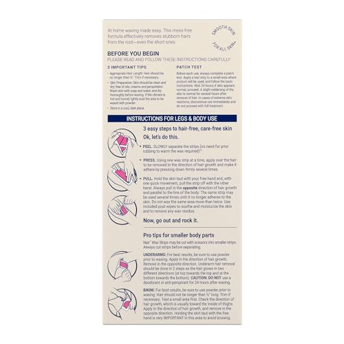 Nair Hair Remover Wax Ready-Strips 40 Count Legs & Body Pack of 2