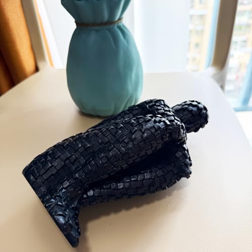 Abstract Black Mosaic Thinker Figurine - Resin Home Decor