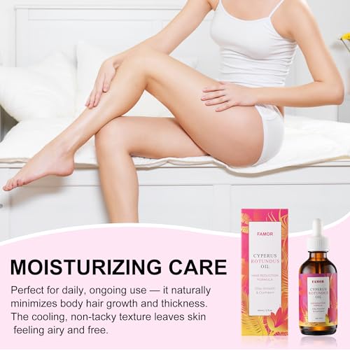 Cyperus Rotundus Oil 60ml / 2.0Fl Oz-Natural Cyperus Rotundus Oil Moisturizing & Soothing For Reducing Body Hair GrowthWomen & Men All Skin Types.