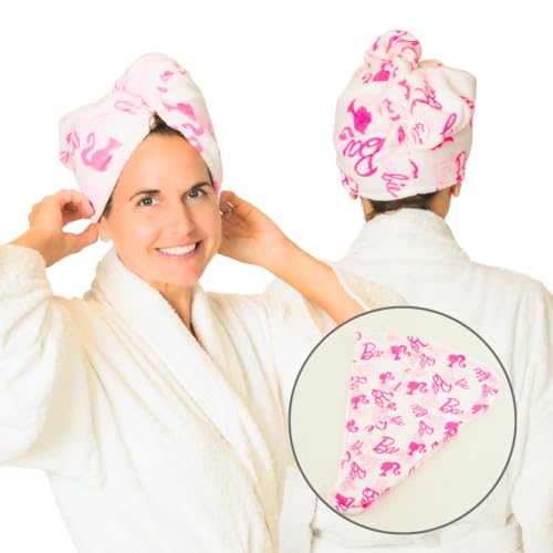 Barbie Microfiber Hair Towel Wraps - 2 Pack, Fast-Drying & Soft