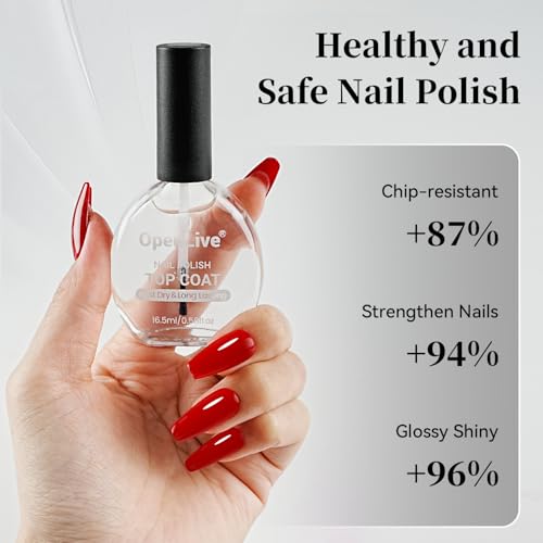 OpenLive 16.5ml Fast-Drying Clear Top Coat Nail Polish