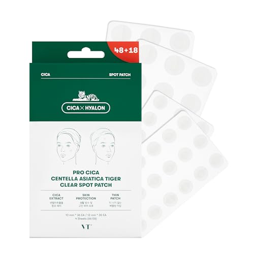 VT COSMETICS Pro Cica Acne Pimple Patches - 66 Count, 2 Sizes