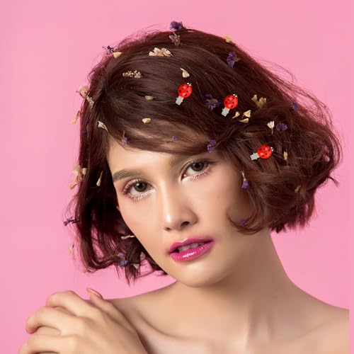 20 Pcs Red Ladybug Hair Clips for Girls - Cute Insect Accessories
