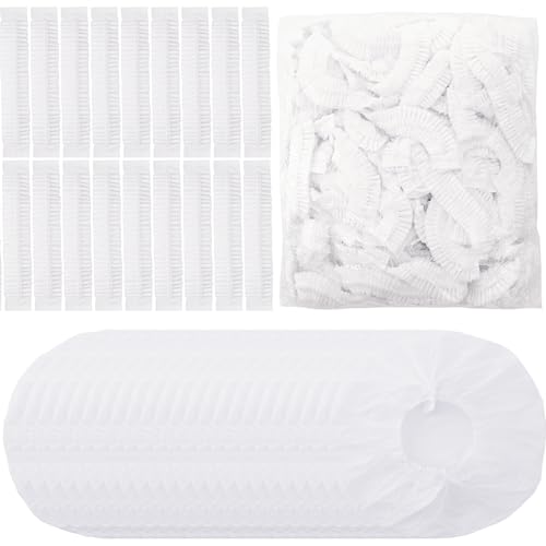 Disposable Waterproof Shower Caps 100 Pcs Biodegradable Hair Cover for Spa Travel