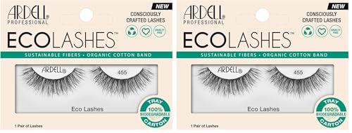 Ardell Eco Lashes 455 - Pack of 2 Natural, Medium Length Fake Eyelashes