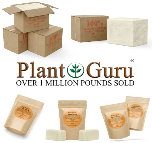 Plant Guru 100% Pure Raw Mango Body Butter - 8 oz Natural Moisturizer