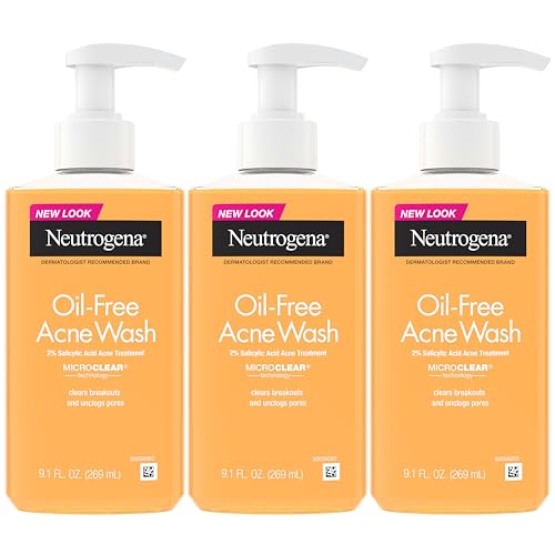 Neutrogena Oil Free Acne Face Wash, 9.1 fl oz (Pack of 3)