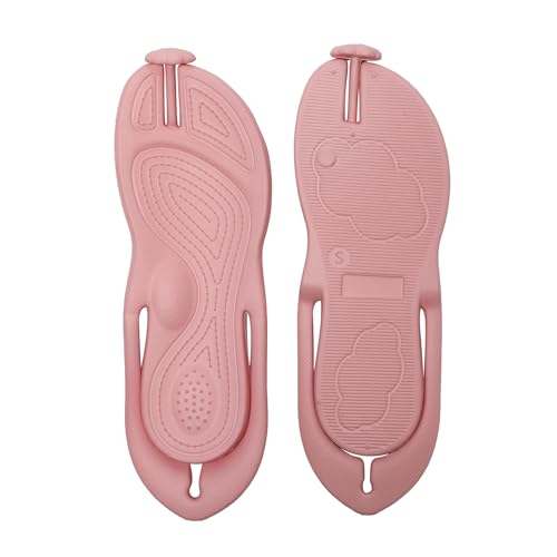 Unisex Folding Shower Shoes Travel Slippers Pink, Size 8.5-9.5 Women / 7.5-9.5 Men - Kiemorgy
