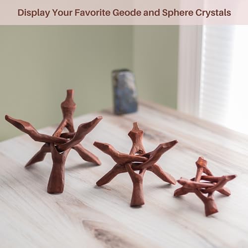 Extra Large 8" Wooden Tripod Stand for Crystals & Decor