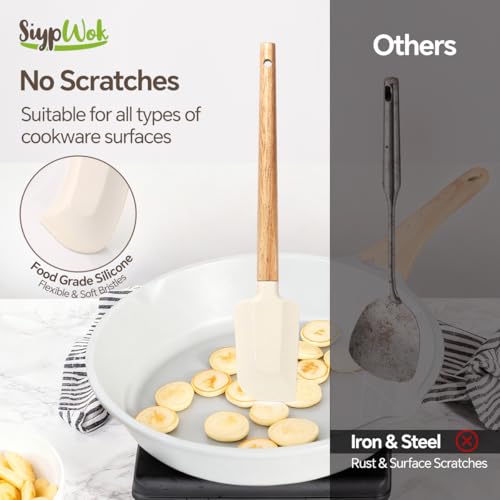 Silicone Spatula Set - 5 Piece Nonstick Kitchen Utensils