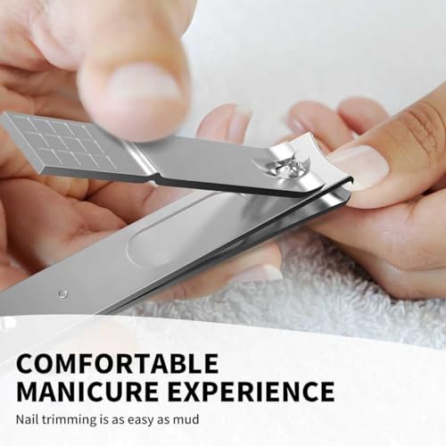 Derlaier Nail Clippers Set - Stainless Steel Dual-Size Cutters for Home & Travel