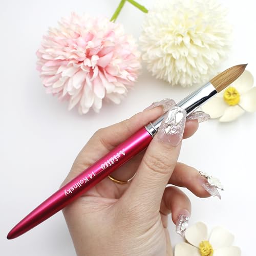 Aridito 100% Kolinsky Acrylic Nail Brush - Professional Flat Brush #12
