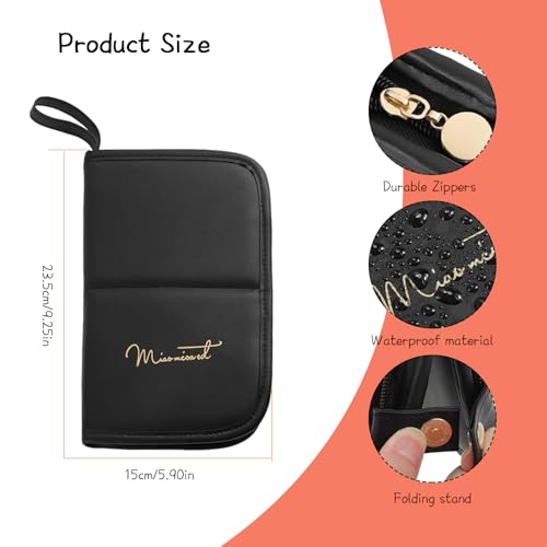 Portable Waterproof Makeup Brush Bag - Holds 20 Brushes