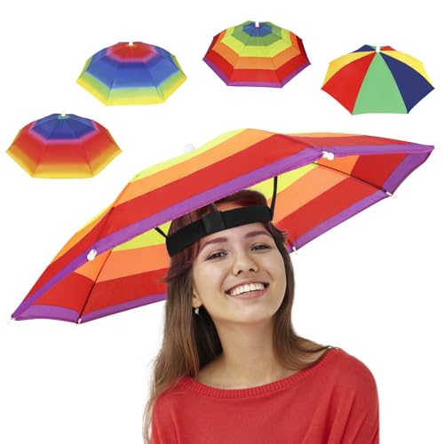 Arcimatto 4 Pack Umbrella Hats - Hands-Free Sun & Rain Protection