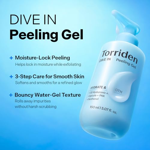 Torriden DIVE IN Peeling Gel 150ml - Gentle Exfoliator with 5D Hyaluronic Acid