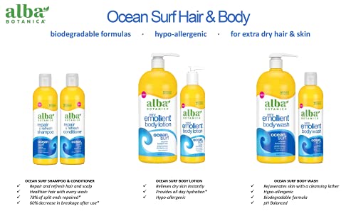 Alba Botanica Ocean Surf Repair & Refresh Conditioner 12 Oz - Hydrating Hair Care