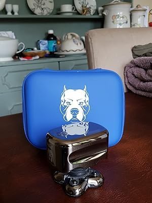 Skull Shaver Pitbull Travel Case - Durable Protective Hard Shell, Blue