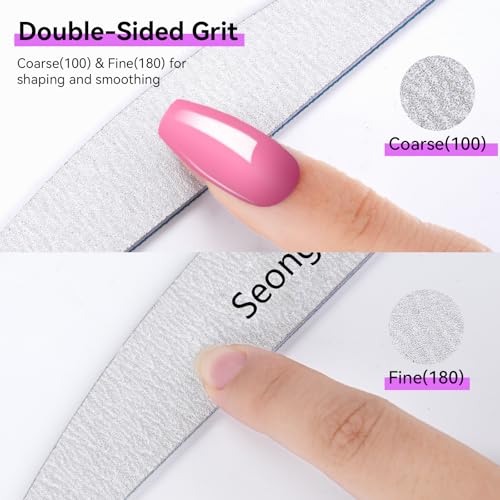24 PCS Double-Sided Nail Files 100/180 Grit for Manicure & Pedicure